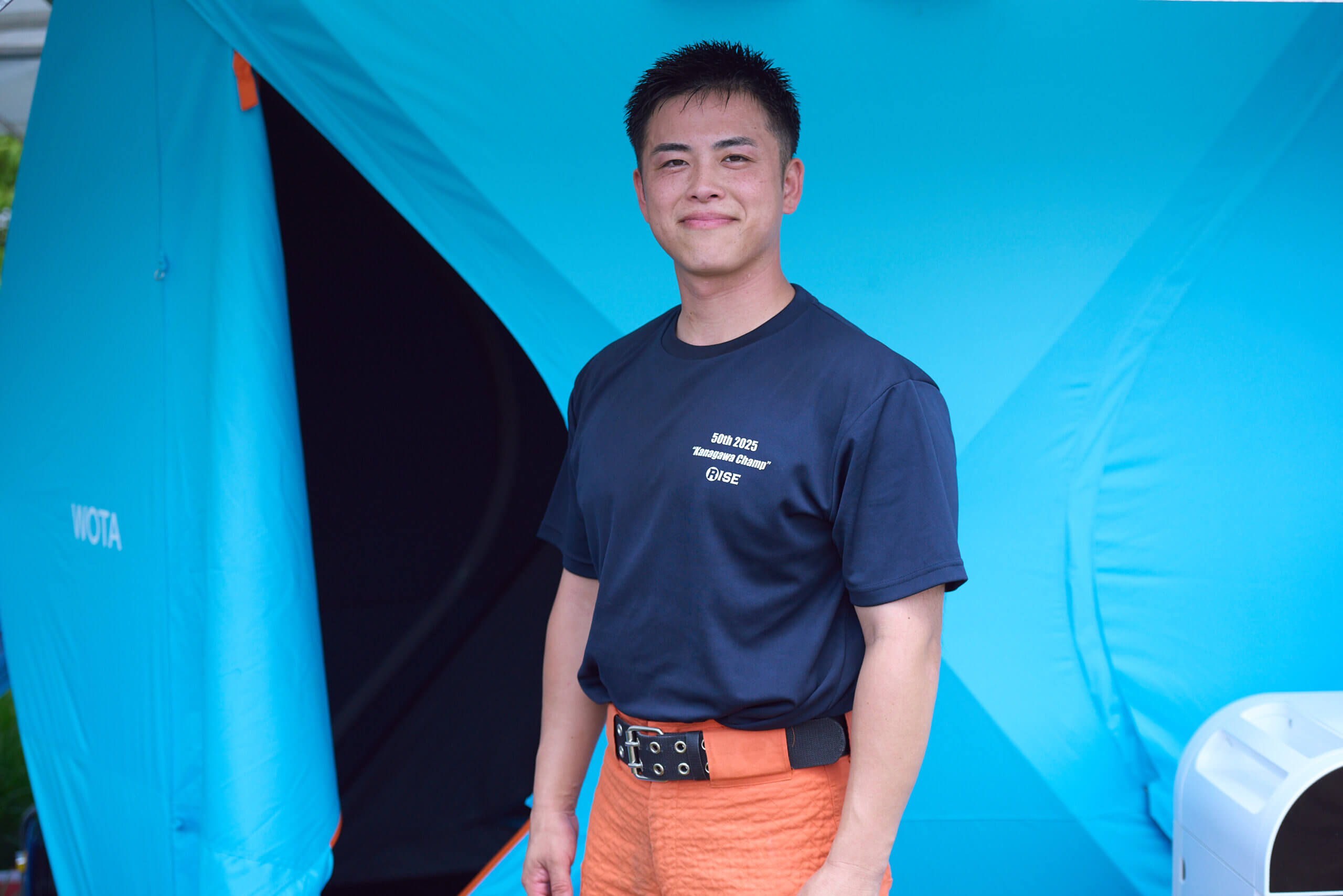 第53回全国消防救助技術大会」にて、「WOTA BOX」が隊員のシャワー利用